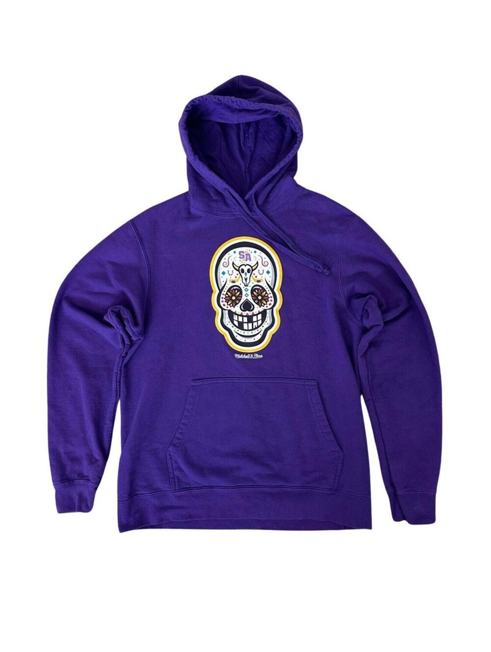 Mitchell & Ness San Antonio Rampage Los Chimuelos Hoodie Purple Jacket Medium